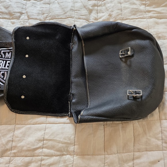 Vintage Harley Davidson Leather Throw Over  Saddle Bags Custom‎ - Picture 4 of 10